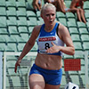 Sandra Hallvar springer 200m (© Jenni Isolammi)