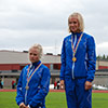 Finskt & Norskt på prispallen i D17, 5000 m (Annika Norrman, Camilla Richardsson, Kristiane Rygg) (© Göran Richardsson)